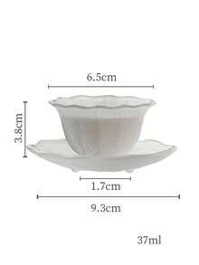 1 Set Exquisite High-Value Practical Textured Matte Crystal Petal Glass Tea Cup & Saucer Tea Set, Tea Ceremony Tea Ware, Home Decor, Suitable For Tea Tasting, Leisure, Daily Use, Unique Asymmetric Elegant Design, Holiday Gift, Christmas Gift - Multicolor - View 11