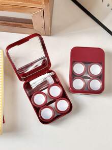 eyekan Pastel Contact Lens Case With Clear Window, Portable Lens Storage Box With Mirror, Compact Travel Lens Holder - View 10