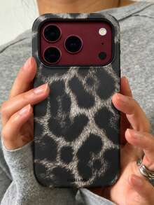 Luxury Aesthetic Design Blurred Black Leopard Print Matte Phone Case Compatible With IPhone 18 Pro Max 18 Pro 17 Pro Max 17 Pro 17 16 Pro Max 16 Pro 16 15 Pro Max 15 Pro 15 14 Pro Max 14 Pro 14 13 Pro Max 13 Pro 13 12 11 Classic Wild Animal Pattern Full Coverage Protective Back Shell - Black Leopard Print - View 1