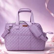 Pet Carrier, Stylish Pet Handbag With Detachable Shoulder Strap For Cats, Puppies, Rabbits, And Bunnies | Breathable Mesh Padding, Multi-Functional Pockets, Travel And Picnic Tote Bag | Holds 7-15 Lbs Pets - Lilac Purple - View 5