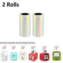 Color-Revealing Transparent Adhesive Stickers Clear Mini Printer Refill Paper For Christmas DIY Gifts, Halloween Journals, Photo Printing, Study Notes, Inventory Recording, Compatible Refill Tape Only - View 12