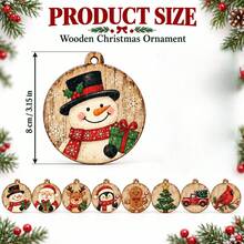 4/8pcs Christmas Decorative Signs, Santa Claus, Reindeer, Penguin, Gingerbread Man, Snowman, Cardinal And Tree Decorations, Asymmetrical Shaped Tabletop Decor - Multicolor - View 2