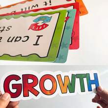 22 English Growth Mindset Educational Posters, Perfect For Children, Early Education Toys, Kindergarten Learning Resources, Home Education PreK Classroom Essentials - Multicolor - View 10
