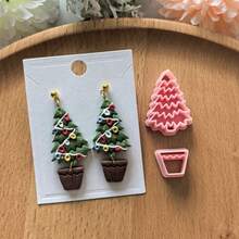 Christmas Tree Series Polymer Clay Cutting Molds, Suitable For Earrings, Jewelry DIY Handmade Crafts, Ideal Choice For Making Earrings And Crafts, Also Handmade Decoration And Jewelry Making Tools - Christmas Tree Series - View 3