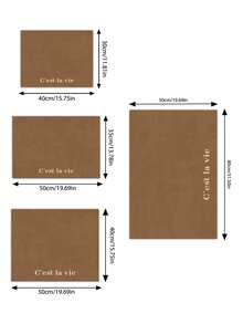 [New Thickened]Kitchen Dish Drying Mat, Table Mat, Absorbent Mat, Countertop Dish Mat, No-Wash Table Mat, Bowl & Plate Drying Mat, Thickness 3.6mm - Brown C'est La Vie - View 9