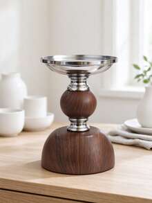 Chic Exquisite Iron Candle Holder – Simple Textured Candle Stand, Fits Various Pillar Candle Sizes, Perfect For Home Decor, Room Decor, Party & Holiday, Office Styling, Living Room Accessory, Great As Halloween, Christmas, Birthday, Friend Gift - Customized - View 12