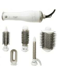 Adler 5-In-1 Hot Air Styler, Curling Dryer Brush Set, Multi Hair Styling Tool - 1200W, 5 Interchangeable Brushes, White Champagne - EU E Type Plug(220-240V) - View 7