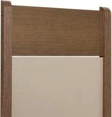 Madesa Kit con 4 Sillas de Comedor, Madera de Ingeniería, Asiento Tapizado de Sintético, Estructura Marrón con Respaldo Crema, 98 x 40 x 49 - Marrón - Ver 3