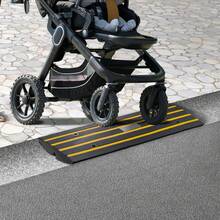 Curb Ramp, 2.6" Rise Rubber Driveway Ramps, Heavy Duty 33069 Lbs Weight Capacity Threshold Ramp, Curbside Bridge Ramps For Loading Dock Garage Sidewalk, Expandable Full Ramp Set - 2.6 Inches - View 1