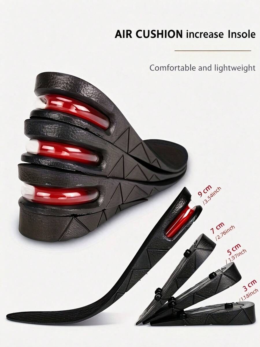 1 Pair Geometric Pattern Commuter TPU Fine Fleece Height-Increasing Full Insole Beach All-Season Halloween - Black - View 1