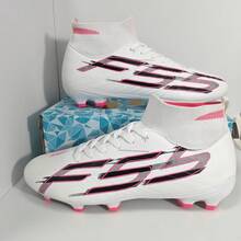 Adult Men's & Women's Soccer Shoes For Match And Training, Long Studs AG For Natural Grass And Artificial Turf - White - View 1