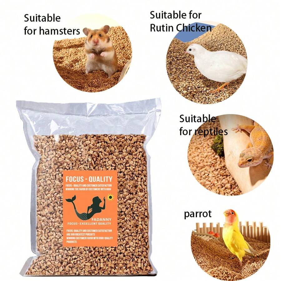 Walnut Sand, Pet Water Tank Sand, Crawling Pet House Sand, Pet House Bedding, Suitable For Various Reptiles, Parrots, Rutin Chickens, And Hamsters To Eliminate Odors - View 1