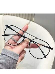 1 Pair New Vintage Double Bridge Aviator Fashion Glasses, Unisex Fashion - A - View 3
