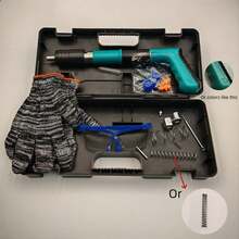 Concrete Nail Gun Set Includes A Toolbox But Does Not Include Nails; 5-Speed Adjustable Manual Steel Nail Gun; Portable Wall Nailer; Fastening Tool; Wall Anchor And Grooving Device; For Home Carpentry - A - View 13