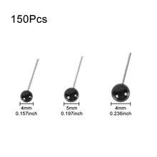 150pcs/Set Needle Black Bean Doll Eyes Diy Accessories In Multiple Sizes - Black - View 10