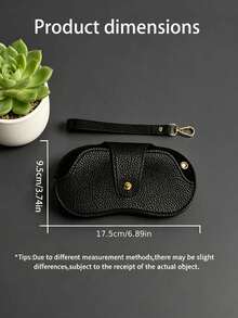 1pc Minimalist Fashion Glasses Storage Bag, PU Material, Portable Hanging Glasses Organizer, Suitable For Glasses Storage, Anti-Pressure Glasses Protective Case, Anti-Loss Protective Case - View 12