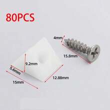 20/40/60/80pcs Drawer Wedges With Screws For Bottom Support Plastic Repair Cabinets Bookshelves Angle Code Bracket Fastener - A - View 8