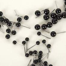 150pcs/Set Needle Black Bean Doll Eyes Diy Accessories In Multiple Sizes - Black - View 5