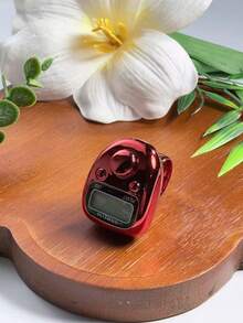 Glossy Electroplated Multicolor Electronic Ring Counter SXH5136 Glow-In-The-Dark Digital Display Adjustable Finger Ring Prayer Counting Tool Highly Attractive Electroplated Finger Ring Electronic Counter LED Glow Screen Manual Press Ring-Style People Counter Tasbih Electronic Ring Counter Finger Manual Counting Tool People Counter Warehouse Knitting Prayer Counting Tool - Multi-color - View 7