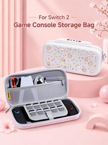 Xingji, 1pc Cute Hand-Drawn Style Soft White Rabbit & Brown Bear Pattern Game Console Protective Case, Suitable For Switch2 (2025)/Switch OLED/Switch Console, Made Of Soft TPU Material Soft Shell/Soft Shell, Universal Storage Bag, No Need To Disassemble, Anti-Drop Anti-Dust, Ideal Gift Compatible With Switch Gamers - View 6