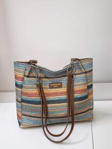 Autumn/Winter New Fashion Versatile Commuter Shoulder Tote Bag For Women - Blue - View 1