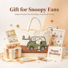 SNOOPY 1pc Striped Canvas Tote Bag Set, Large Capacity Multifunctional Shoulder Bag, Suitable For Commuting, Casual And Travel, Cute Daily Bag, Perfect Gift For Back To School, Birthday, Valentine's Day And Mother's Day - A - View 3