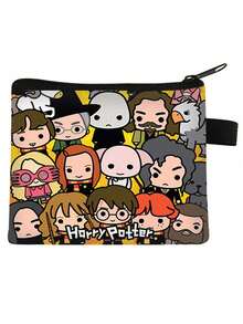 Warner Bros 1pc Harry Potter Dobby Cartoon Short Wallet, Creative Cute Storage Coin Purse Card Holder Bag, Anime Data Cable Accessory Key Holder Earphone Case, Purse, Christmas Party Small Gift Party Costume Accessory, Perfect Halloween Birthday Holiday Party Graduation Gift For Best Friend - Multicolor - View 13