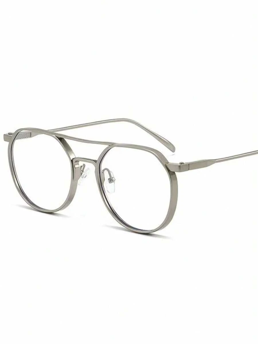 1 Pair New Vintage Double Bridge Aviator Fashion Glasses, Unisex Fashion