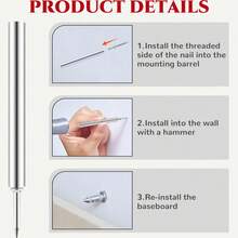 100pcs Invisible Nails, Double-Headed Nails, Special For Baseboards, Traceless Nails, Wood Veneer Hidden Nails, Horn Nails, Expansion Screws, Horn Nails - Double-textured - View 4