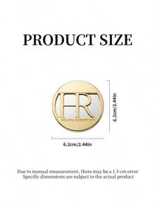 Luxury Gold‑Tone Hollow Logo Folding Compact Mirror, Portable Dual‑Sided Hand Mirror For On‑The‑Go Makeup Touch‑Up, Elegant Daily Accessory & Holiday Birthday Gift For Women, Helena Rubinstein - Gold - View 7