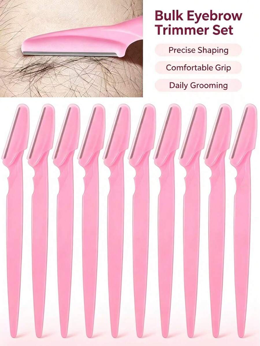 30/12/6pcs Set, Eyebrow Trimmer/Razor, Body Hair Removal Trimmer And Facial Set, With Precision Guard Long Handle Blade, Women's Beauty Tool, Suitable For Daily Use Or Travel, Makeup Tool - Multicolor - View 1
