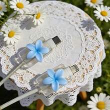 2pcs Solid Blue Plumeria