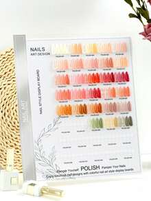 1pc Portable Non-Magnetic Nail Polish Color Chart, Nail Polish Sample Display Book, Suitable For Nail Salons, Easy To Refill And Resistant To Peeling - Multicolor - View 7
