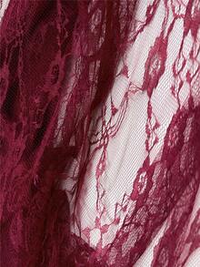 1pc Floral Hollow Lace Fabric Transparent Mesh Material Soft Floral Mesh, Suitable For DIY Clothing Skirt Sleeve Overlay, Home Decor Curtains, Handmade Sewing Projects, 59 Inch Wide - Multicolor - View 17
