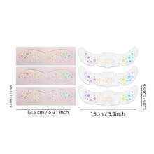 3 Sets Christmas Snowflake Freckle Face Temporary Tattoos, Glitter Self-Adhesive Facial Makeup Stickers, Xmas Snowflake Star Eye Cheek Makeup Decals, Holiday Party Cosplay Face Decorations For Women - Multicolor - View 7