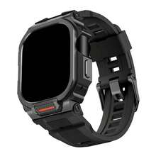 1pc Stainless Steel Watch Band, Compatible With Apple Watch Ultra 1/2/3 49mm, Series 10/11 46mm, Rugged Metal Protective Case, Suitable For Men And Women - Perfect Gift For Halloween, Christmas, Sports Attire Accessories - Black - View 10