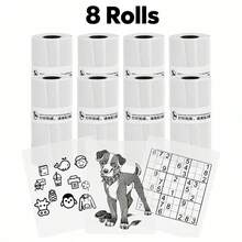 Color-Revealing Transparent Adhesive Stickers Clear Mini Printer Refill Paper For Christmas DIY Gifts, Halloween Journals, Photo Printing, Study Notes, Inventory Recording, Compatible Refill Tape Only - View 24