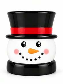1pc Christmas Snowman Utensil Holder, 3 Colors Available, Cute Kitchen Counter Cutlery Storage Crock, Xmas Tabletop Decor, Holiday Kitchen Home Ornament - Snowman Storage - View 10