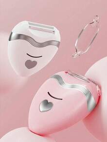 Women's Heart-Shaped Portable Electric Shaver, Wireless Wet & Dry Painless Epilator, Wide Head Body Razor, Mini Bikini Trimmer, Gentle Full Body Grooming Device For Underarms, Legs, Arms, Bikini Line And Intimate Areas - Multicolor - View 10