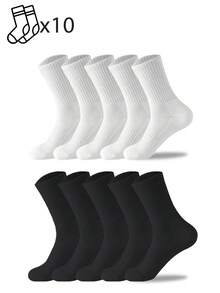 1/5/10/20 Pairs Unisex Long Tube Socks, Striped Casual Socks For Daily Wear, All-Season Sports Socks - Multicolor - View 7