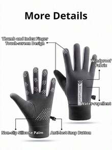 Waterproof Anti-Slip Touchscreen Compatible Warm Gloves - Lightweight Windproof Outdoor Gloves (Suitable For Running, Cycling, Driving, Hiking); Neutral Winter Gloves; Christmas Gift - Hot Pink - View 5