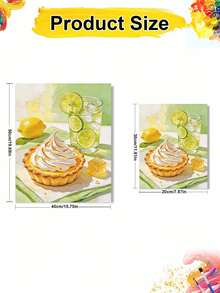 Adult & Beginner Digital Oil Painting Kit, Lemon Desserts, Easy Acrylic Painting Supplies (Includes Brushes & Paints), Suitable For Home Decor, Ideal Gift For Holiday. - Sets - View 4