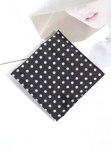 1pc Men's Polka Dot Pocket Square, Versatile Accessory Suitable For Business Meetings And Formal Occasions - Multicolor - View 3