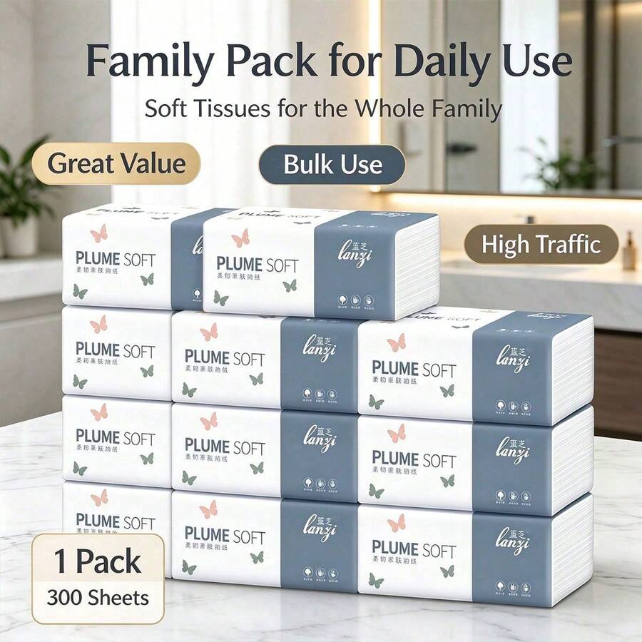 1 Pack Premium Soft Paper Towels, Suitable For Various Occasions Such As Bathroom, Kitchen, Camping, Outdoor Activities, Etc. Dual-Use Dry And Wet, High Absorbency, Tear-Resistant, Essential For Daily Life. Quality, Soft And Smooth, Suitable For Kitchen, Bathroom, Home, Travel, Office And Dormitory, Dormitory Essential, Elegant Napkin Design