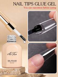 AiFer 15ml/Pc Nail Tip Glue Gel, Soak Off UV LED, Long Lasting Quick Drying, For DIY & Salon Nail Art Manicure - 15ML - View 3