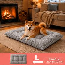 Extra Large Pet Cat Dog Bed, All-Season Plush Pet Bed, Thickened Comfortable Sleeping Mat, Dog Bed, Sofa Mat, Home Living Room Floor Mat, Pet Resting Mat, Pet Sleep Accessory, Cat Dog Universal Slouchy Bed, Warm And Comfortable For Autumn And Winter, Multiple Sizes Available, Suitable For Small, Medium And Large Dogs - Grey - View 5