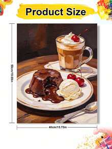 Adult & Beginner Digital Oil Painting Kit, Exquisite Desserts, Easy Acrylic Painting Supplies (Includes Brushes & Paints), Suitable For Home Decor, Ideal Gift For Holiday. - Sets - View 8