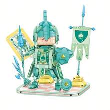 773PCS, Cute Medieval Knight Building Blocks Set, Poker Kingdom Spade J Knight Collectible Figure, DIY Micro Particle Building Blocks Model, Desktop Ornament Gift - 1 Item - View 2