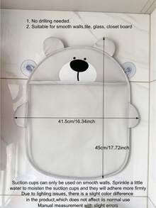 1pc Multi-Functional Wall-Mounted Suction Cup Storage Bag, Breathable Mesh Material, Suitable For Wardrobe, Bathroom, Toilet Side, Can Store Underwear, Socks, Toiletries - Multicolor - View 3