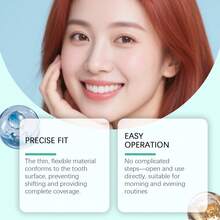 Feimuko 7 tiras blanqueadoras para dientes moradas, limpieza profunda, eliminación de manchas dentales, manchas de humo, manchas de café, manchas de té, blanqueamiento duradero, cuidado del esmalte, aliento fresco, suave, buena adherencia, antideslizante, suave, para el cuidado bucal en otoño e invierno - Banda - Ver 6